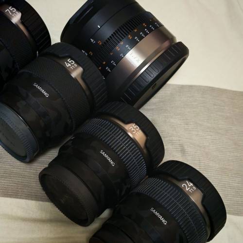 Samyang Vaf cine lens 24 35 45 75 100 & 1.7x anamorphic adapter sony E , FE