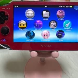 psvita 1000機紅黑色 128G