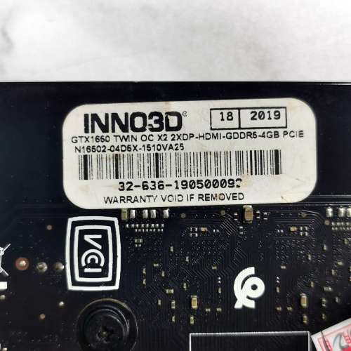 INNO3D Twin X2 GeForce GTX 1650 4G OC 顯示卡 low-power Graphics Card GPU 免供電