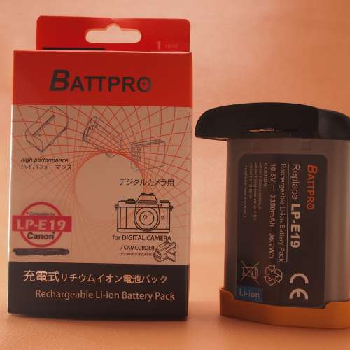 BATTPRO LPE19 LP-E19 電池合Canon EOS-1D X Mark II EOS R3 EOS R1相機 請看內容 ...