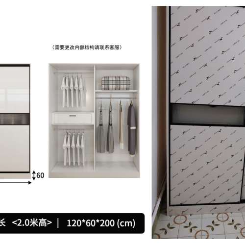 「香港/傢俬安裝」定制航空蜂窩鋁衣櫃鋁合金推拉移門家用臥室現代簡約風衣帽間衣櫥