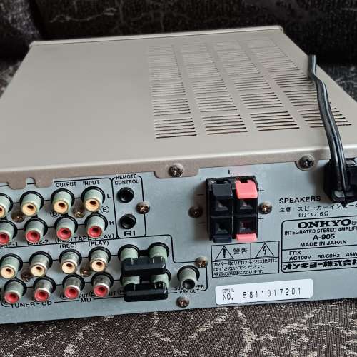Onkyo安橋A905擴音機, 100V電壓.