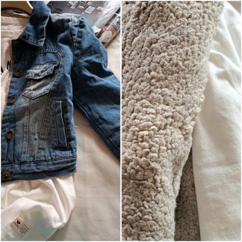 毛底保暖👍 LOVE JEANS 高腰 修身  短牛仔褸 Jeans Jacket  coat Size:XS