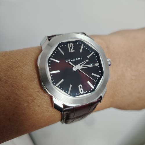 扺玩之選🔥Gerald genta大師設計🤎漂亮啡色面BVLGARI OCTO ROMA (102705) ，足2年保...