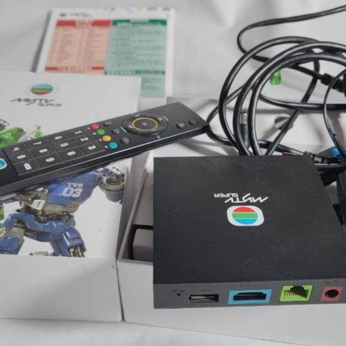 My TV Super A11/A12 電視盒子。遙控，火牛，HDMI cable.