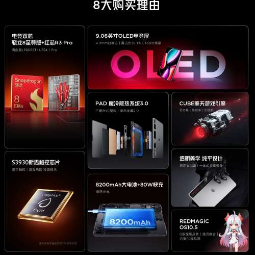 (少量現貨）全新🆕Nubia 努比亞 紅魔電競平板3 Pro 9英吋 OLED電競屏 S3930 新思觸...