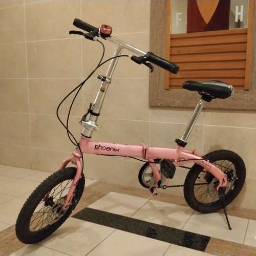 舊 Phoenix16吋 中童/大人 用單車。16吋，可摺，單速，身高 1米至1.6米 人仕合用。