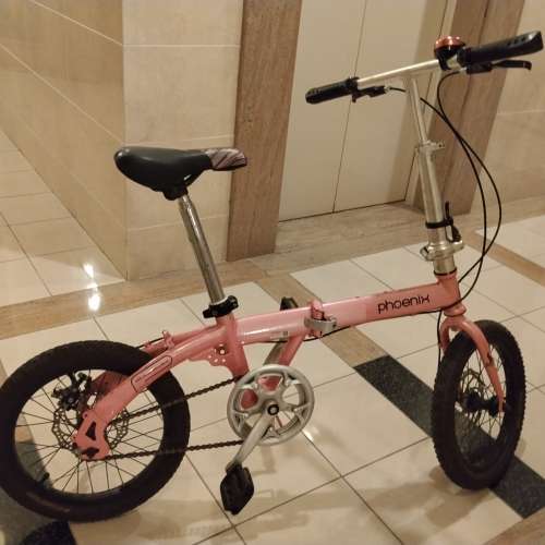 舊 Phoenix16吋 中童/大人 用單車。16吋，可摺，單速，身高 1米至1.6米 人仕合用。