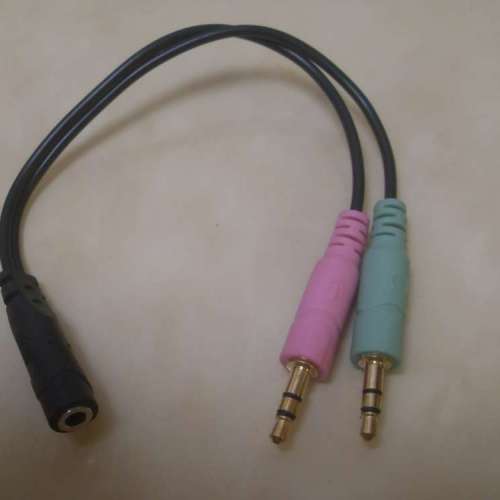 全新轉線 將手機耳機轉適合電腦及筆記本用麥克風及耳機線