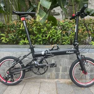 FNHON KA1609 9速 中空餅 16吋 鋁合金 折叠車 送水架前後蛙燈叮叮