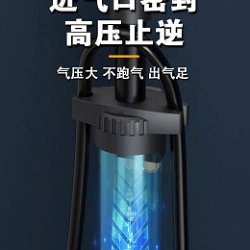 全新升級高碳鋼高壓單車打氣泵(附有外置氣壓錶),外置精准氣壓錶,氣壓高達160 PSI,一...