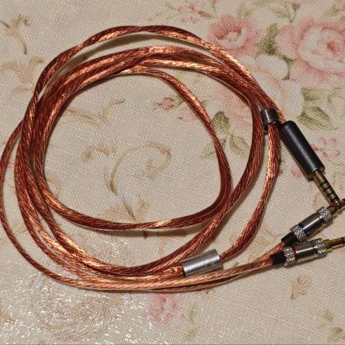 紫銅大耳牛雙3.5mm 4.4mm 耳機線