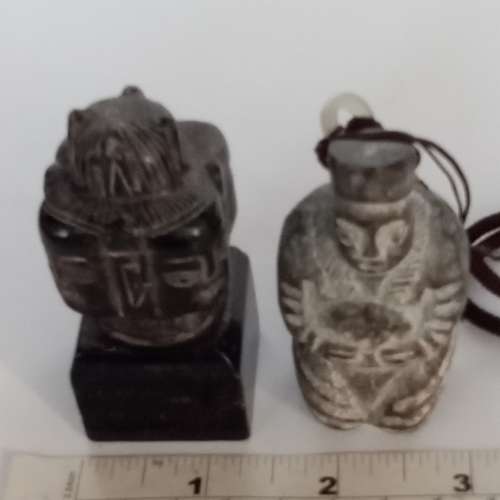 清理古舊存貨平售。一手四件古玉花瓶/印章/貴人手把件，共售500元，單一件250元。n...