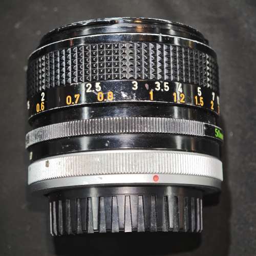 canon 50/1.4 SSC FD 佳能 50mm 50 鏡片通透前層鏡片有明顯花痕 冇成像問題 功能全...
