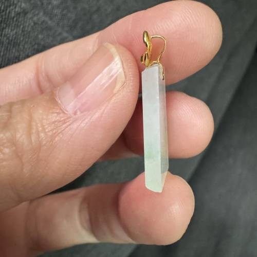 18k金扣無事牌翡翠玉