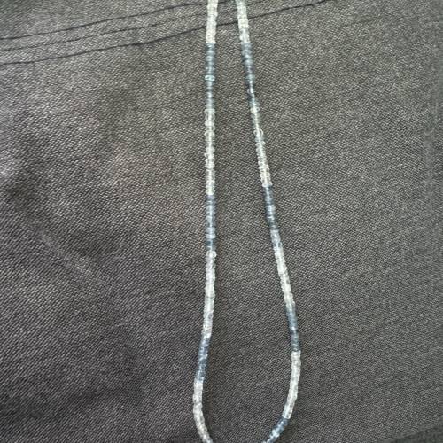 天然漸變海藍寶石頸鍊