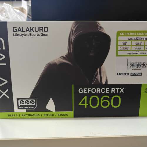 GALAX 玄人志向 RTX 4060 GK-RTX4060-E8GB/WHITE/LP 半高 刀卡 ITX LOW PROFILE 日本...