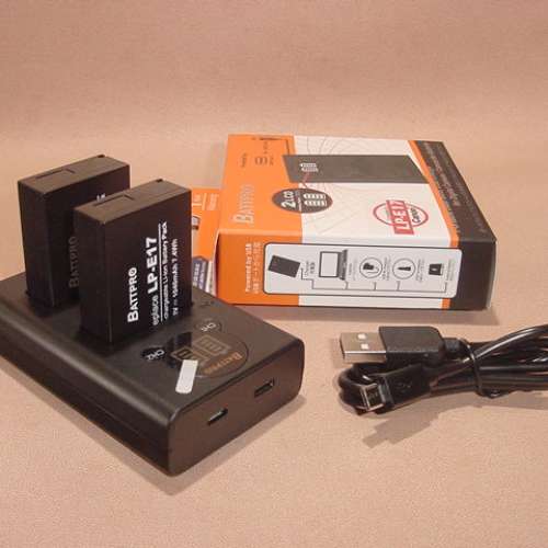 ( 2x LP-E17電池 連 1x LPE17 USB雙位充電器 )優惠套裝合Canon PowerShot V1,EOS R...