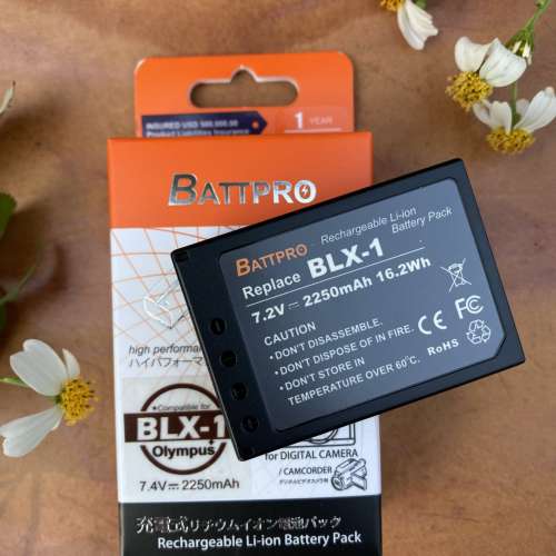 BLX1 BLX-1全解碼版電池 有電量顯示,原裝叉電器充到電 合OM SYSTEM OM-1 Olympus OM...