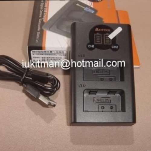 ENEL25 EN-EL25 USB雙位充電器合Nikon Z30,Z50II,Z FC,Zfc數碼相機專用 請看內容 B...