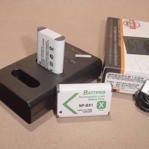 ( 2x NPBX1 NP-BX1電池 連 1x USB雙位充電器 )套裝合Sony RX100 VII,ZV-1 II,ZV-1F...