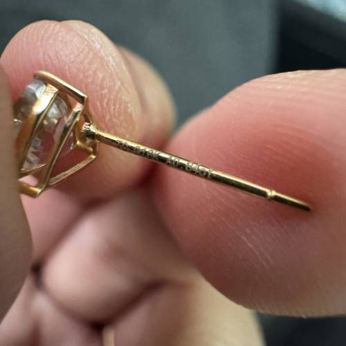 18K金海藍寶石耳釘