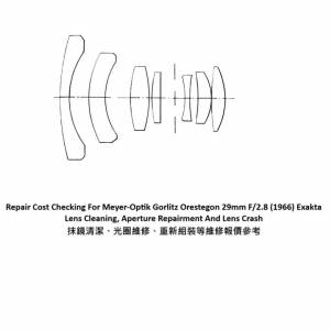 Repair Cost Checking For Meyer-Optik Gorlitz Orestegon 29mm F/2.8 (1966) Exakta