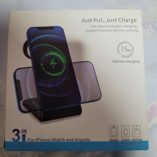 3-in-1 Fast wireless Charger 15w fast charging