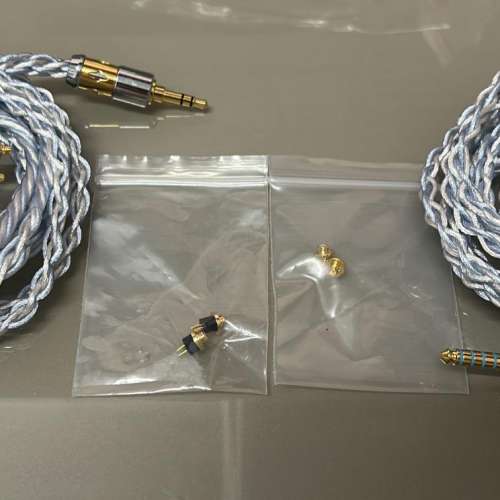 (耳機線:射手座)8絞800芯upocc銅渡銀+occ銅渡銀，可換式mmcx及0.78設計配以全鈦插頭...