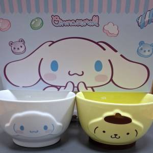 麥當勞親子會Cinnamoroll & Pompompurin 陶瓷碗 共2隻  全新連盒