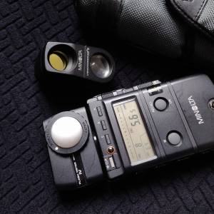 Minolta flash meter IV 美能達閃燈測光表連10度頭及原裝套