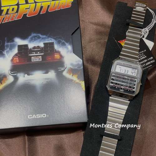 Montres Company 香港註冊公司(32年老店) 卡西歐 CASIO 《回到未來》聯乘型號 不鏽...