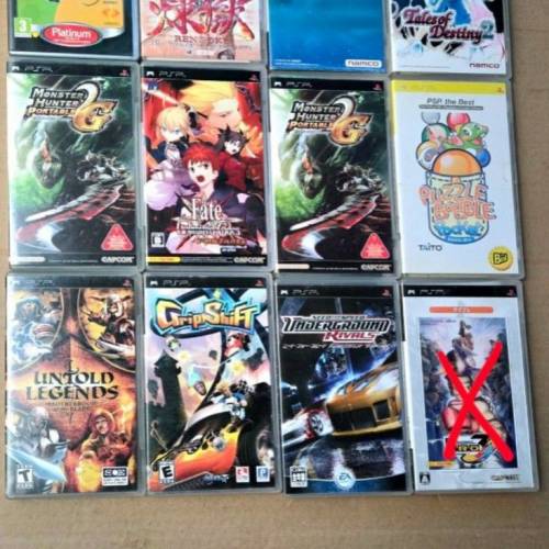 珍藏psp ps3 wii 遊戲，全部新淨有說明書。全部50元一隻。