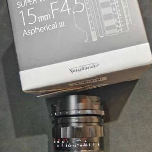 Voigtlander 15/4.5 ASPHERICAL III For Sony FE 行貨 福倫達 15mm 15 有盒冇單有證...