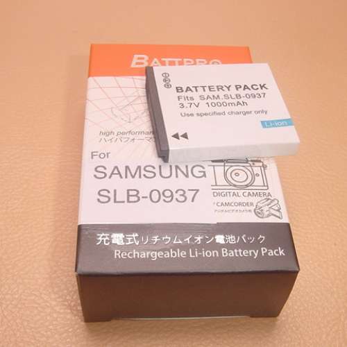 SLB0937 SLB-0937電池合SAMSUNG i8, L730, L830, NV33, PL10, ST10, NV4 CCD相機專...