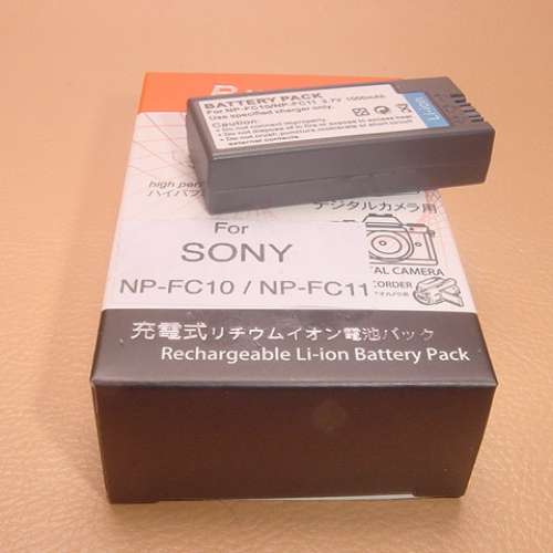 NPFC11 NPFC10 NP-FC11 NP-FC10電池合Sony DSC-V1,F77,P12,P10,P9,P8,P7,P5,P3相機...