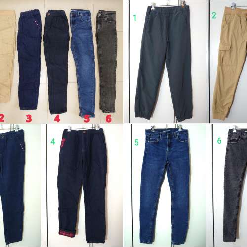 uniqlo Zara bossini baleno 小童褲 牛仔褲 西褲 厚褲 保暖絨毛褲