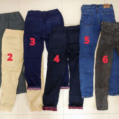 uniqlo Zara bossini baleno 小童褲 牛仔褲 西褲 厚褲 保暖絨毛褲