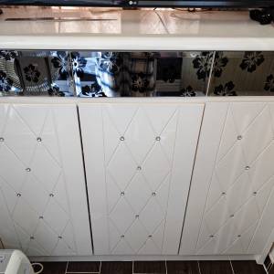 歐式晶鑽花紋櫃\電視櫃