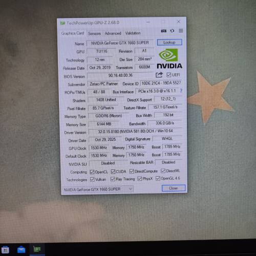 Zotac Gaming GTX 1660 Super