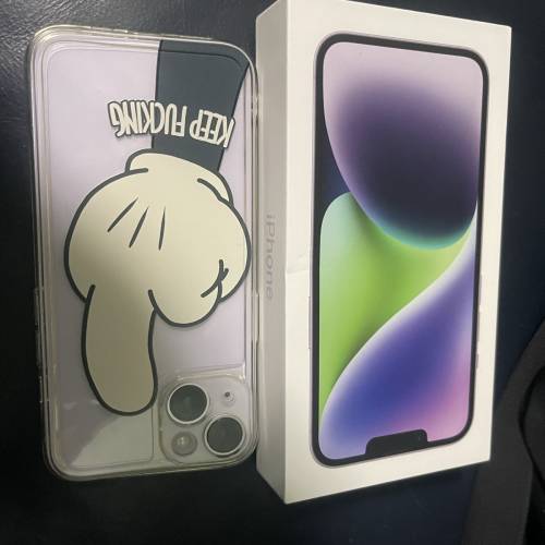 好X新淨😆 iPhone 14 256GB 港行雙咭 包套包貼❤️ 有原裝盒 $2550