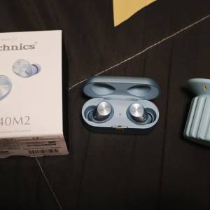 95%新 Technics EAH-AZ40M2 藍色 Mark II + Bruno Knox Speaker 防水磁力旋鈕藍牙...