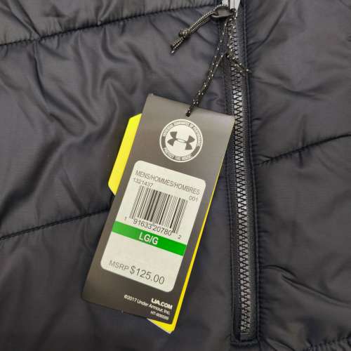 Under Armour® Coldgear Insulated Water Resistant Jacket, High Collar, Size L