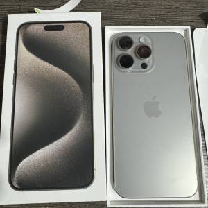 iPhone 15pro max 1TB,港行雙卡，原色鈦金屬。電池健康度90，完美冇花，冇修冇拆，...