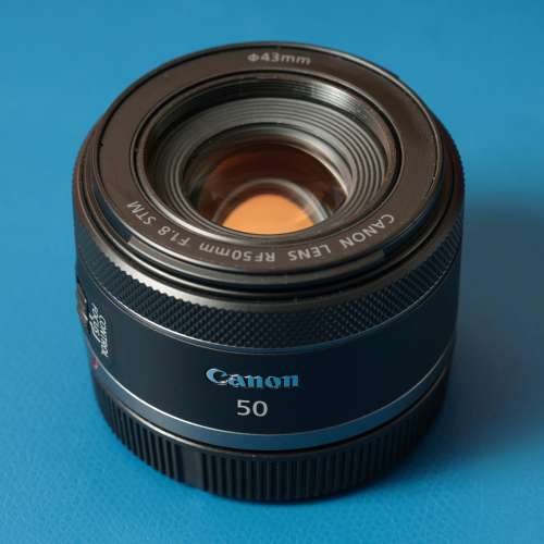 Canon RF 50mm f1.8 STM lens with JJC hood