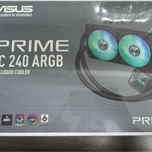 全新 ASUS Prime LC 240 ARGB CPU Liquid Cooler