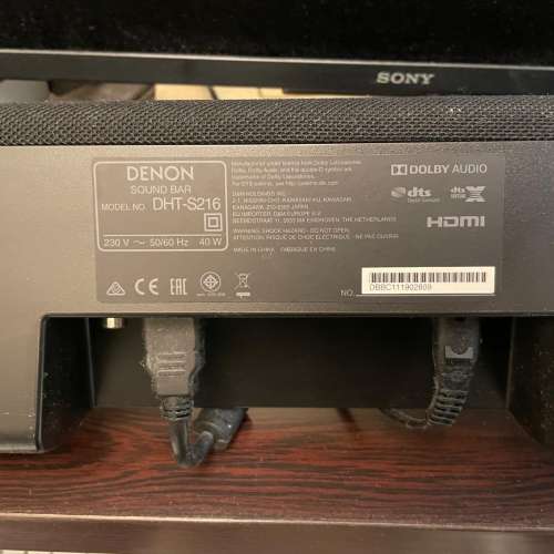 天龍 Denon DHT-S216 2.1 Dolby DIgital/DTS Soundbar