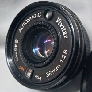 Vivitar  Automatic 38mm F2,8(拆自 Vivitar 35EE 菲林 機仔) 已加m42牙(配合對焦...