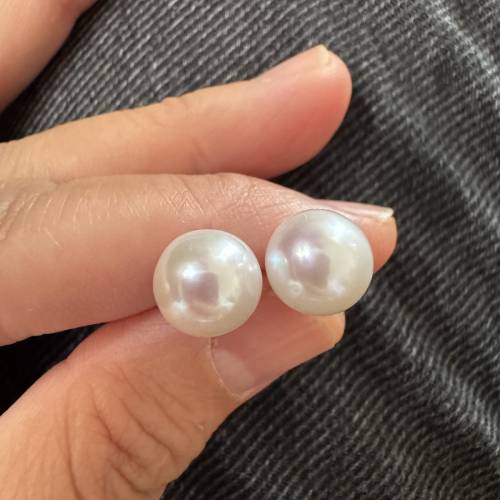 天然淡水珍珠耳釘925銀針