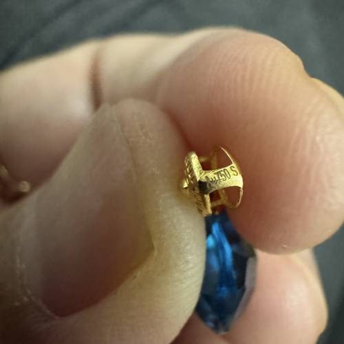 18k金扣托帕石吊墜